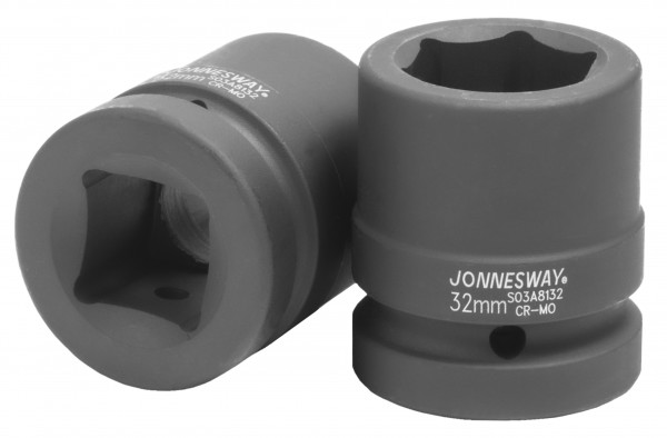 

Головка торцевая Jonnesway, ударная, шестигранная, 32мм, 1", высота 60мм (S03A8132)
