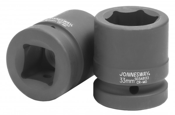 

Головка торцевая Jonnesway, ударная, шестигранная, 33мм, 1", высота 60мм (S03A8133)