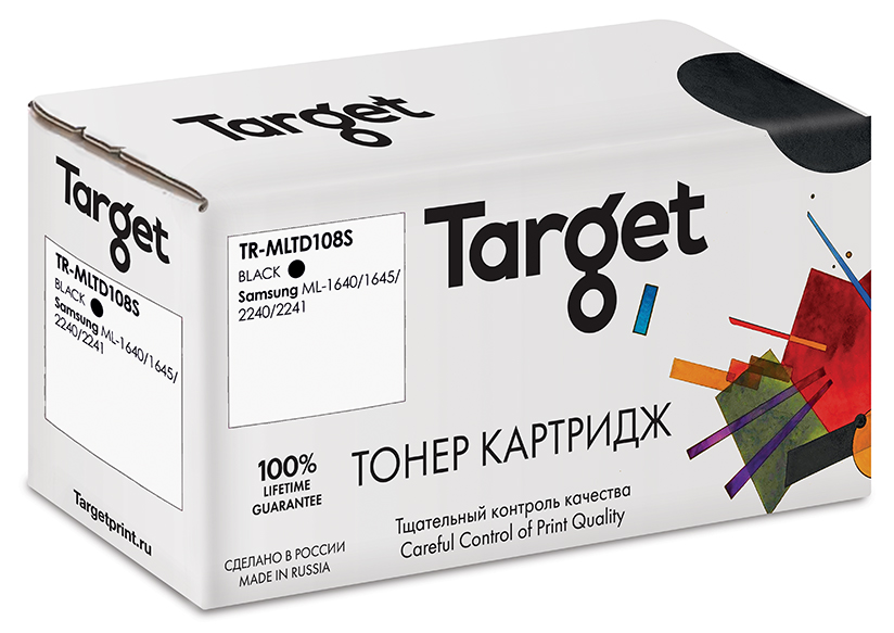 

Картридж лазерный Target TR-MLTD108S (MLT-D108S), черный, 1500 страниц, совместимый для Samsung ML-1640/1645/2240/2241 с чипом