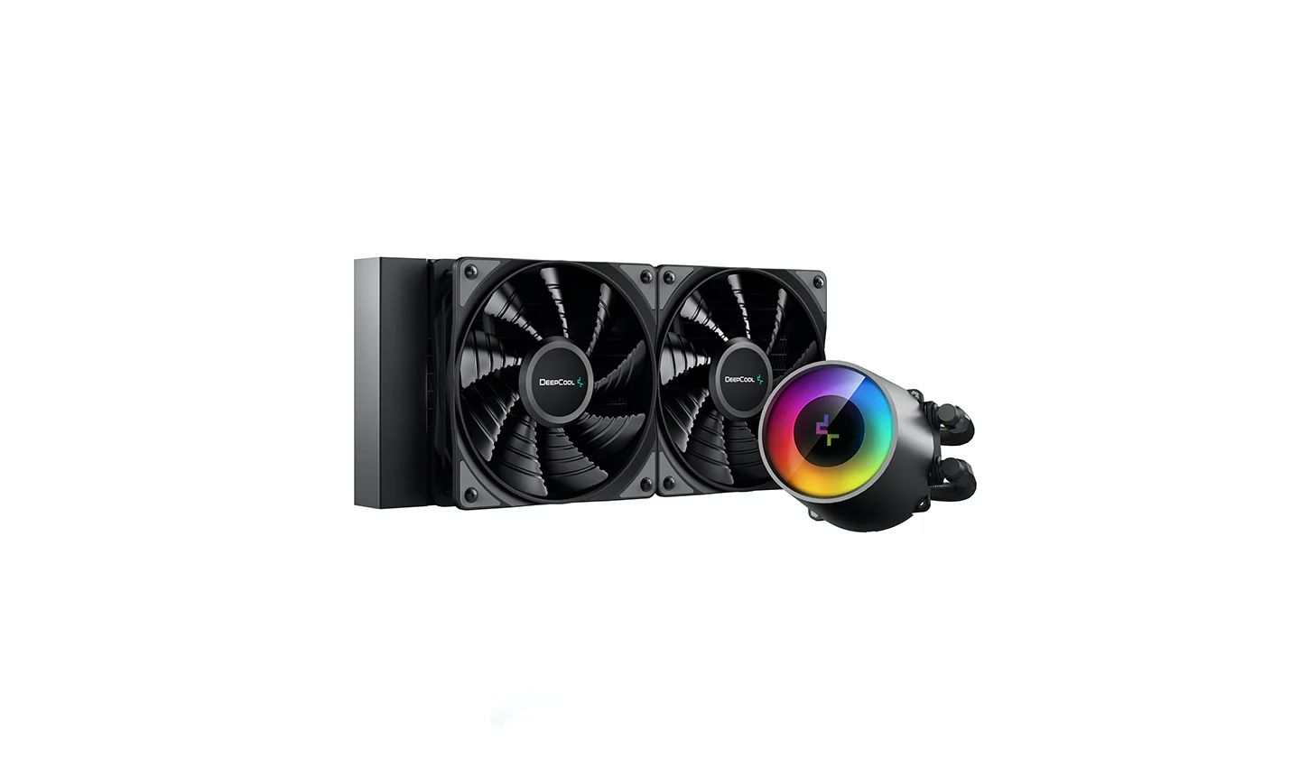 

Жидкостное охлаждение Deepcool Castele 240 V2 для Socket 115x/2066/2011/2011-3/1200/1700/AM4/TR4/TRX40, 2x120мм, ARGB (DP-GS-H12AR-CS240V2), Castele 240 V2