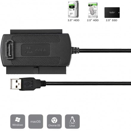 Адаптер KS-is KS-461, 1x2.5"/3.5", черный