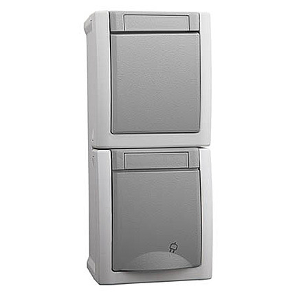 

Выключатель Panasonic Pacific, 1кл., открытый монтаж, в сборе, серый (WPTC48512GR-RU), 0