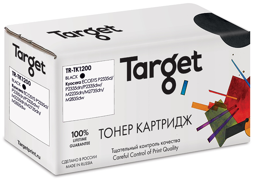 

Картридж лазерный Target TR-TK1200 (TK-1200), черный, 3000 страниц, совместимый для Kyocera ECOSYS P2335d/P2335dn/P2335dw/M2235dn/M2735dn/M2835dw с чипом