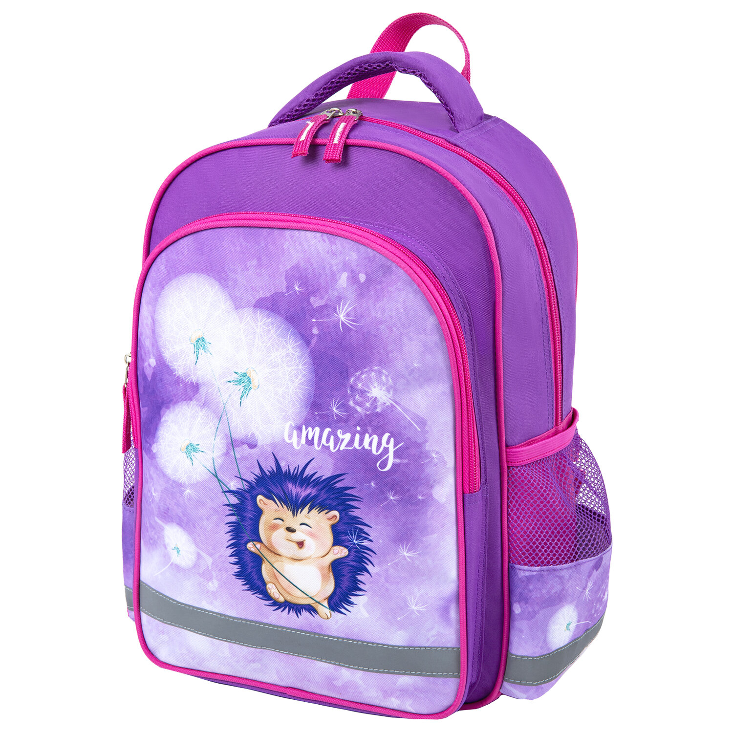 

Рюкзак ПИФАГОР SCHOOL Hedgehog, формоустойчивая, 1 отделение, розовый/сиреневый (270655)