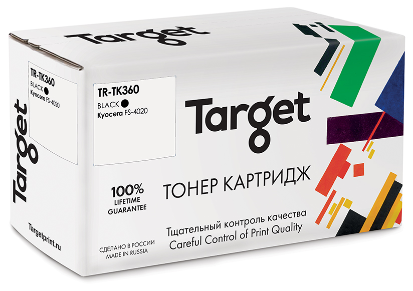 

Картридж лазерный Target TR-TK360 (TK-360), черный, 20000 страниц, совместимый для Kyocera FS-4020 с чипом