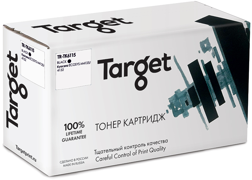 

Картридж лазерный Target TR-TK6115 (TK-6115), черный, 15000 страниц, совместимый для Kyocera ECOSYS M4125/4132 с чипом