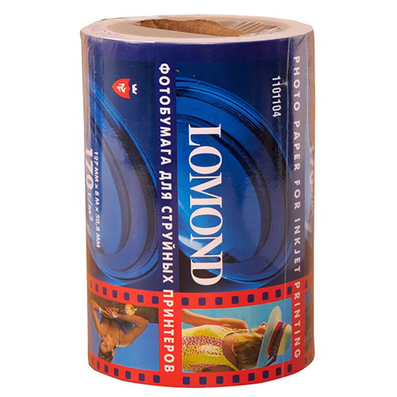 Фотобумага рулон 5"(127мм) x 8м, втулка 2" (50.8мм), 170г/м², суперглянцевая, Lomond Premium Photo Paper (1101104)