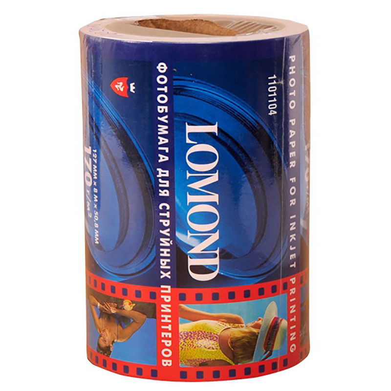

Фотобумага рулон 5"(127мм) x 8м, втулка 2" (50.8мм), 170г/м², суперглянцевая, Lomond Premium Photo Paper (1101104), 0