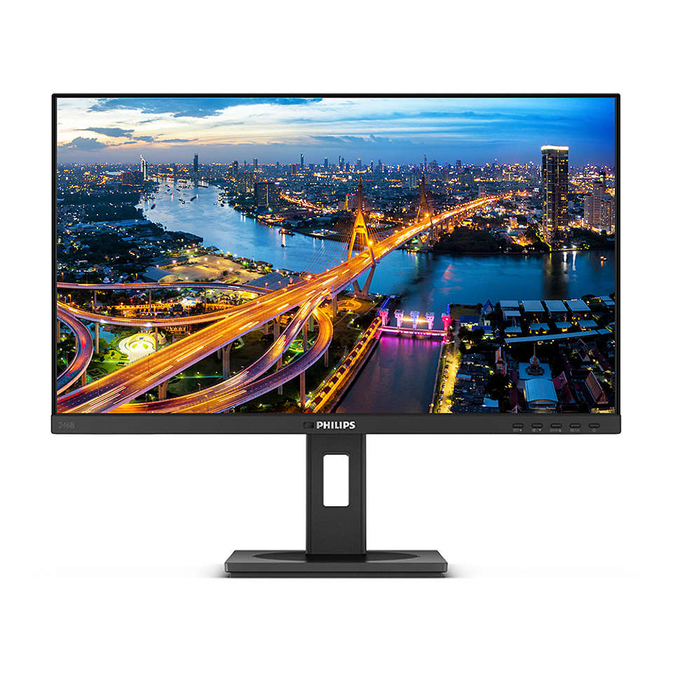 

Монитор 23.8" Philips 246B1 IPS, 2560x1440 (16:9), 250кд/м2, 4мс, 178°/178°, HDMI, DisplayPort, USB Type-C, USB-Hub, черный (246B1/00), 246B1