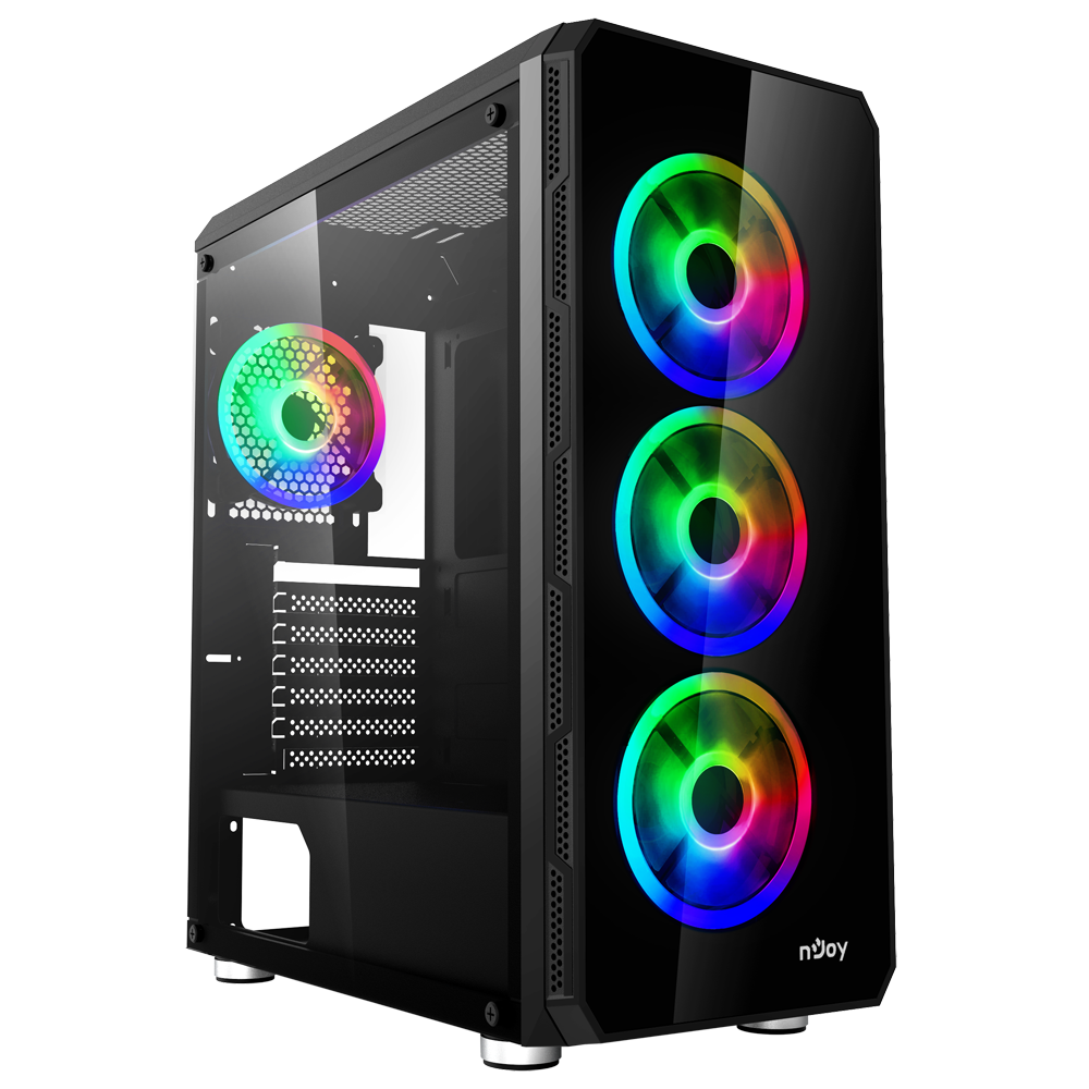 

Корпус nJoy Arena, ATX, Midi-Tower, 2xUSB 3.0, черный, Без БП (CSMD-E000UAN-BL01B), Arena