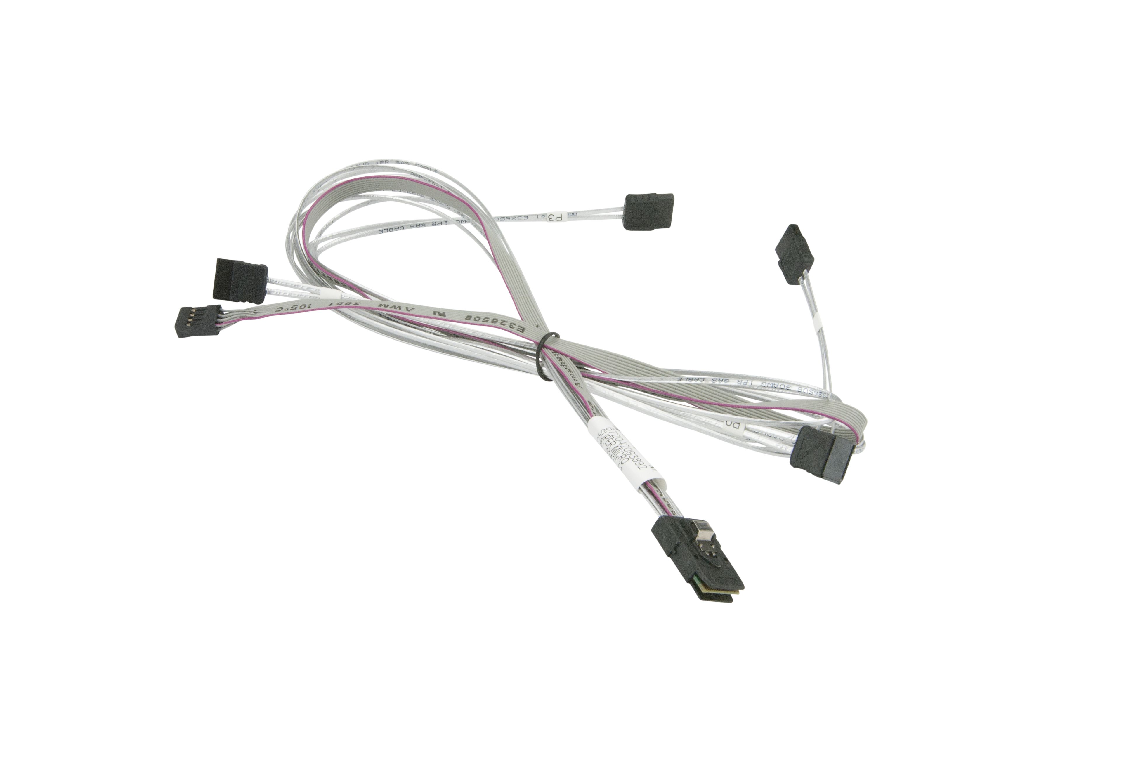

Кабель SuperMicro, SFF-8087 (mini SAS) - 4xSATA+SB, 76/66/54/45 см (CBL-0343L-01), 0