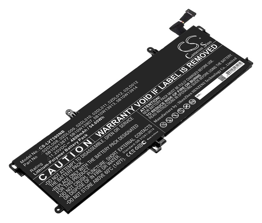 

Аккумуляторная батарея CameronSino CS-LVT590NB для Lenovo ThinkPad T590, ThinkPad T15, ThinkPad T15 Gen 1, 11.3V, 4800mAh, черный, CS-LVT590NB