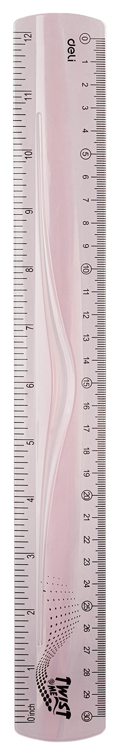 

Линейка Deli 30 см, пластик, ассорти (1657410)