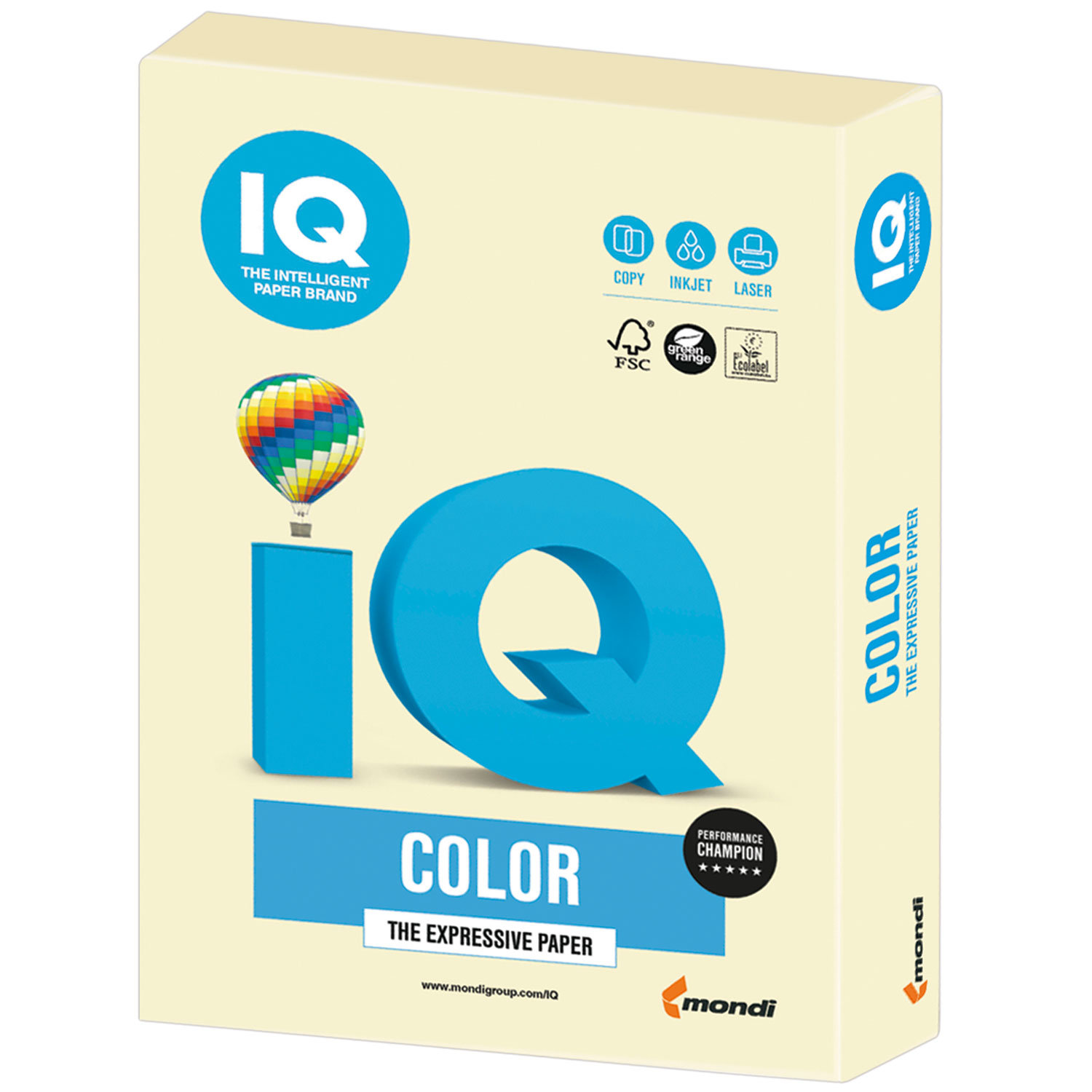 

Бумага A4 160г/м² 250 листов, слоновая кость, IQ COLOR (BE66), 0