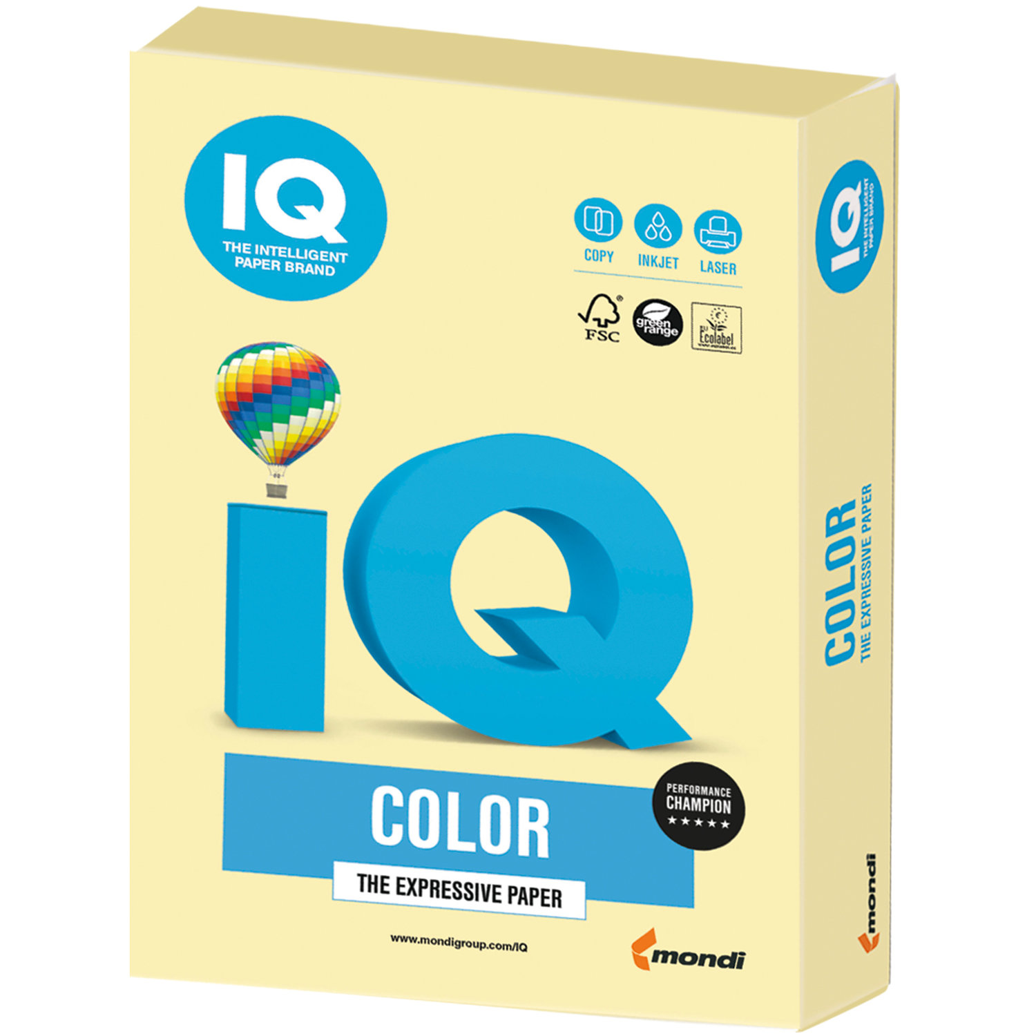 

Бумага A4 160 г/м², желтый пастель IQ COLOR (YE23), 0
