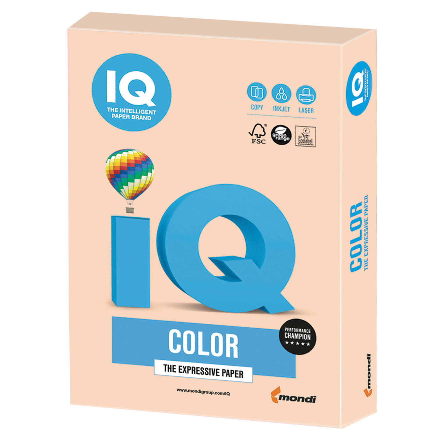 

Бумага A4 160г/м² 250 листов, кремовый пастель, IQ COLOR (SA24), 0