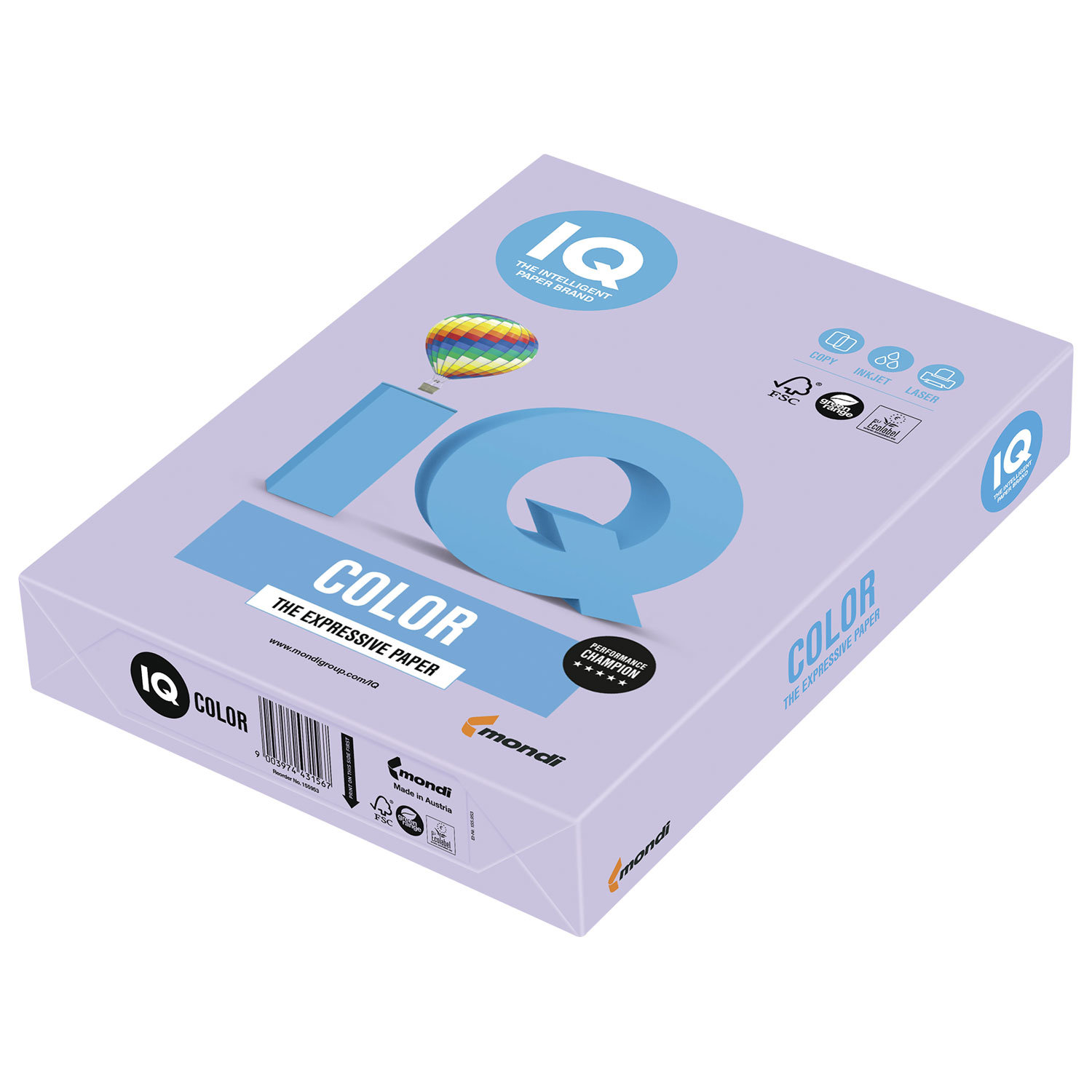 

Бумага A4 160г/м² 250 листов, фиолетовый медиум, IQ COLOR (LA12), 0