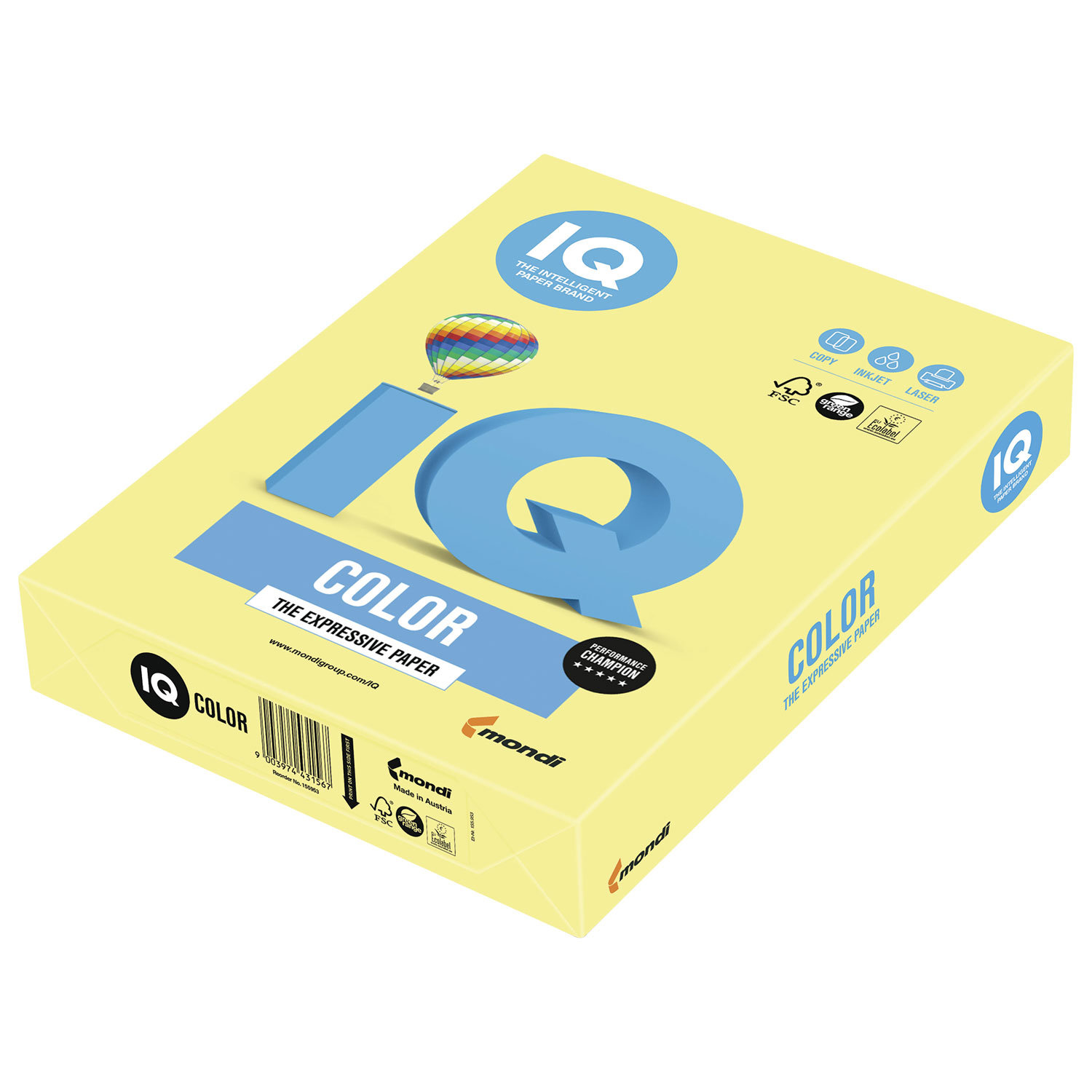 

Бумага A4 160 г/м², желтый медиум IQ COLOR (ZG34), 0