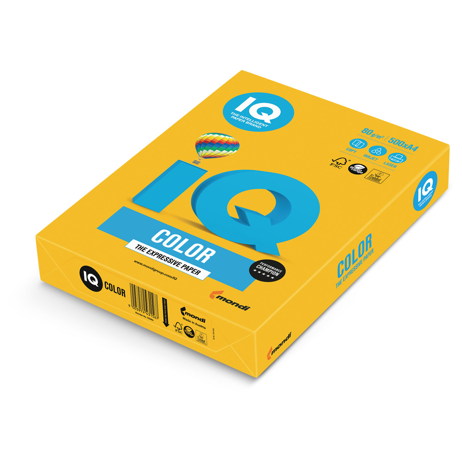 

Бумага A4 80 г/м², желтый интенсив IQ COLOR (SY40), 0