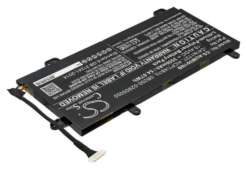 

Аккумуляторная батарея Pitatel для Asus GM501GM-EI017T, GM501GS-XS74, GM501GM-EI007T, 15.4V, 3550mAh, черный (BT-1550)