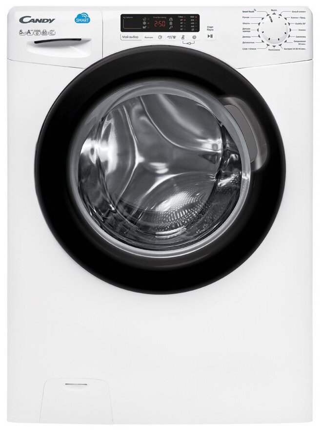 

Стиральная машина Candy GrandO Vita Smart CS34 1052DB1/2-07, 5кг, 1000 об/мин, белый (31008616), CS34 1052DB1/2-07