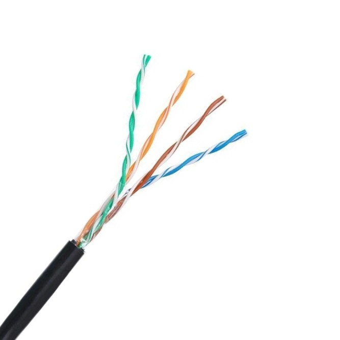 Витая пара NETLAN UTP кат.5e 4 пары CU 100м. (EC-UU004-5E-PE-BK-1)
