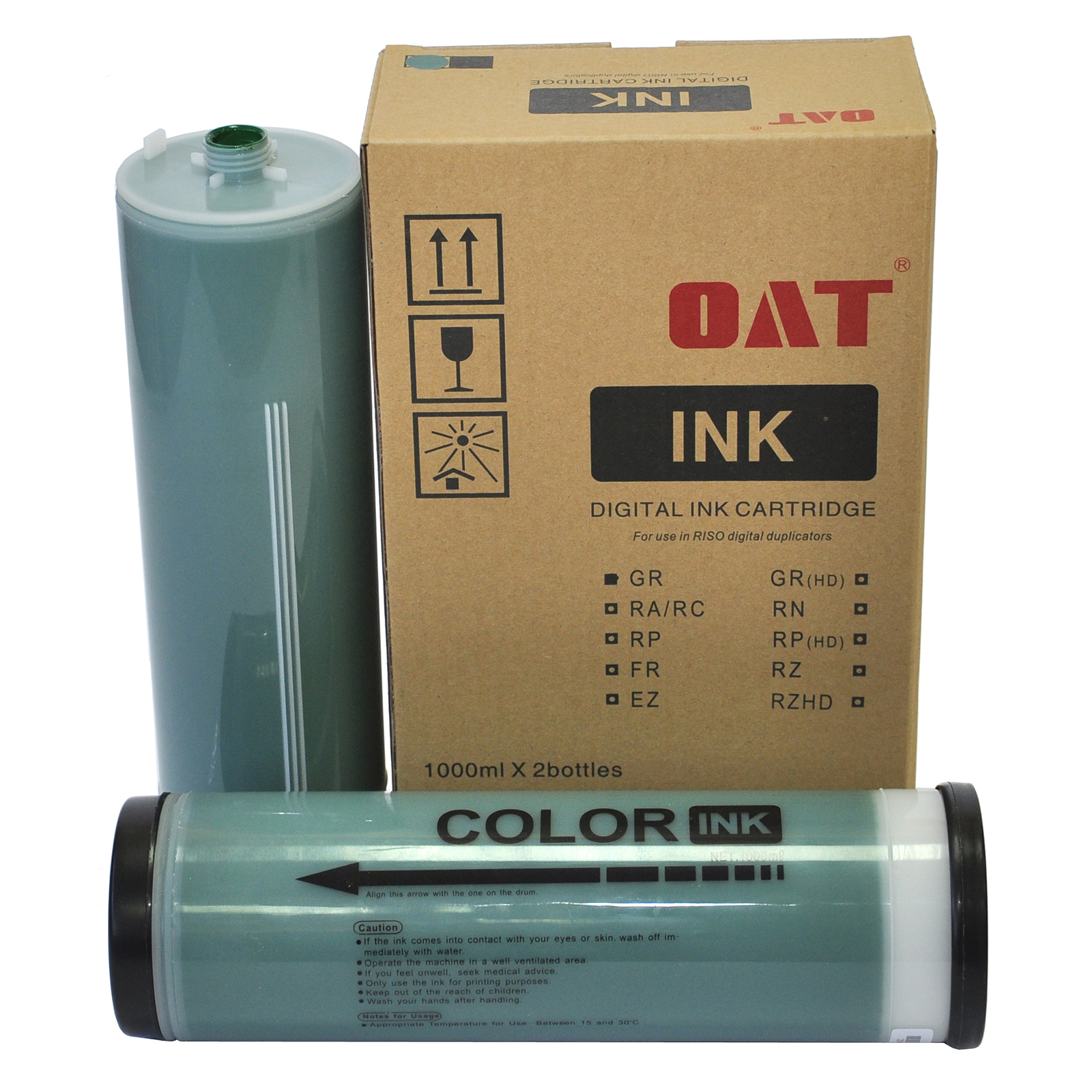 

Чернила OAT GR/RC/RA/FR/RP/RN, 1 л, зеленый, совместимые для RISO GR -серия/ RC -серия/ RA -серия/ FR -серия/ PR -серия/ RN - серия (6906), GR/RC/RA/FR/RP/RN