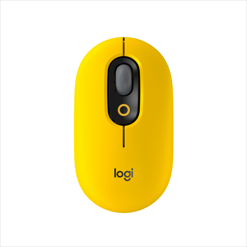 Мышь беспроводная Logitech POP, 4000dpi, оптическая светодиодная, Bluetooth/USB, желтый (910-006546)