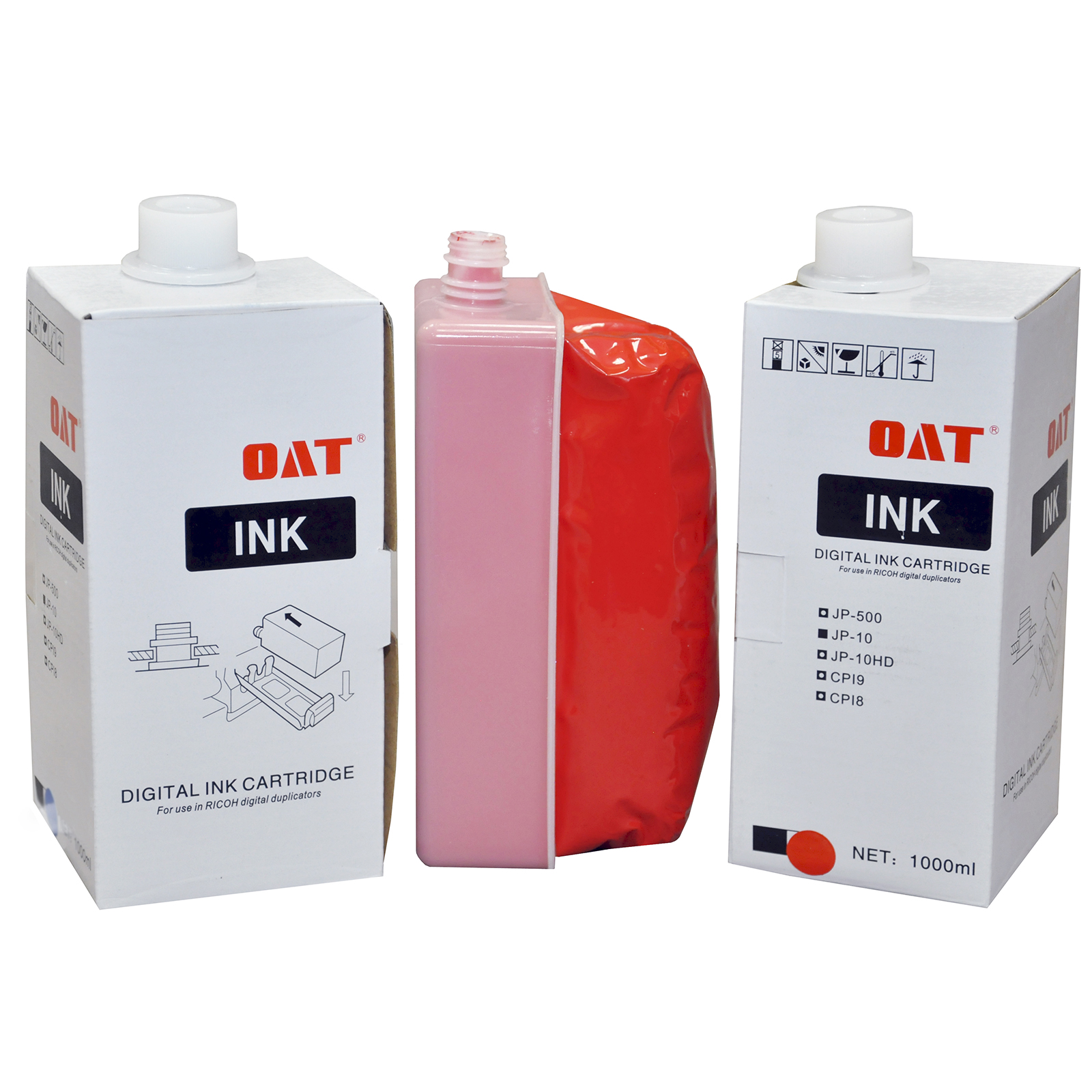 

Чернила OAT JP-10, 1 л, красный, совместимые для Ricoh JP 5000/5450/5500/5600/5800, JP4000/4050 (7299), JP-10