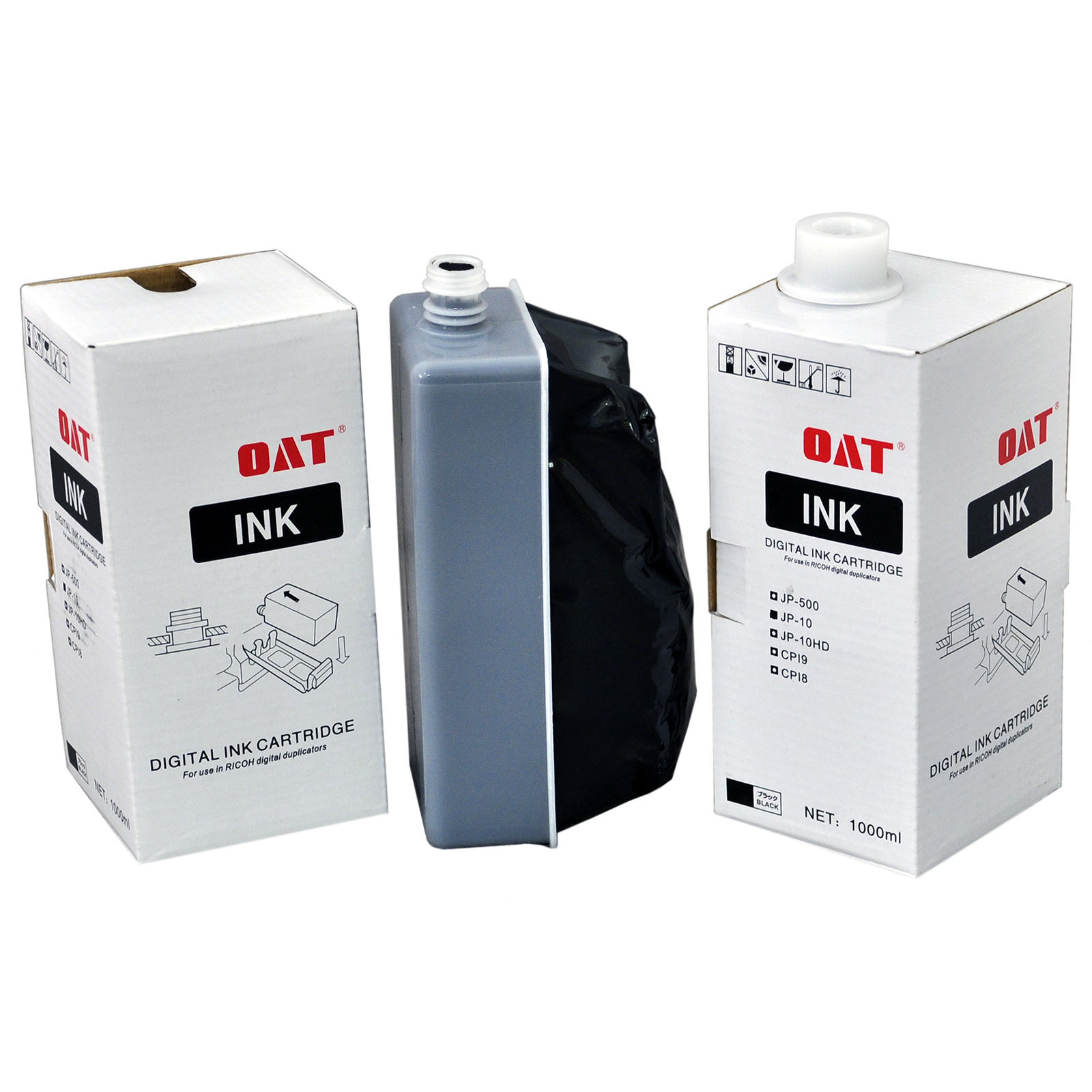 

Чернила OAT JP-10, 1 л, черный, совместимые для Ricoh JP 5000/5450/5500/5600/5800, JP4000/4050 (6508), JP-10