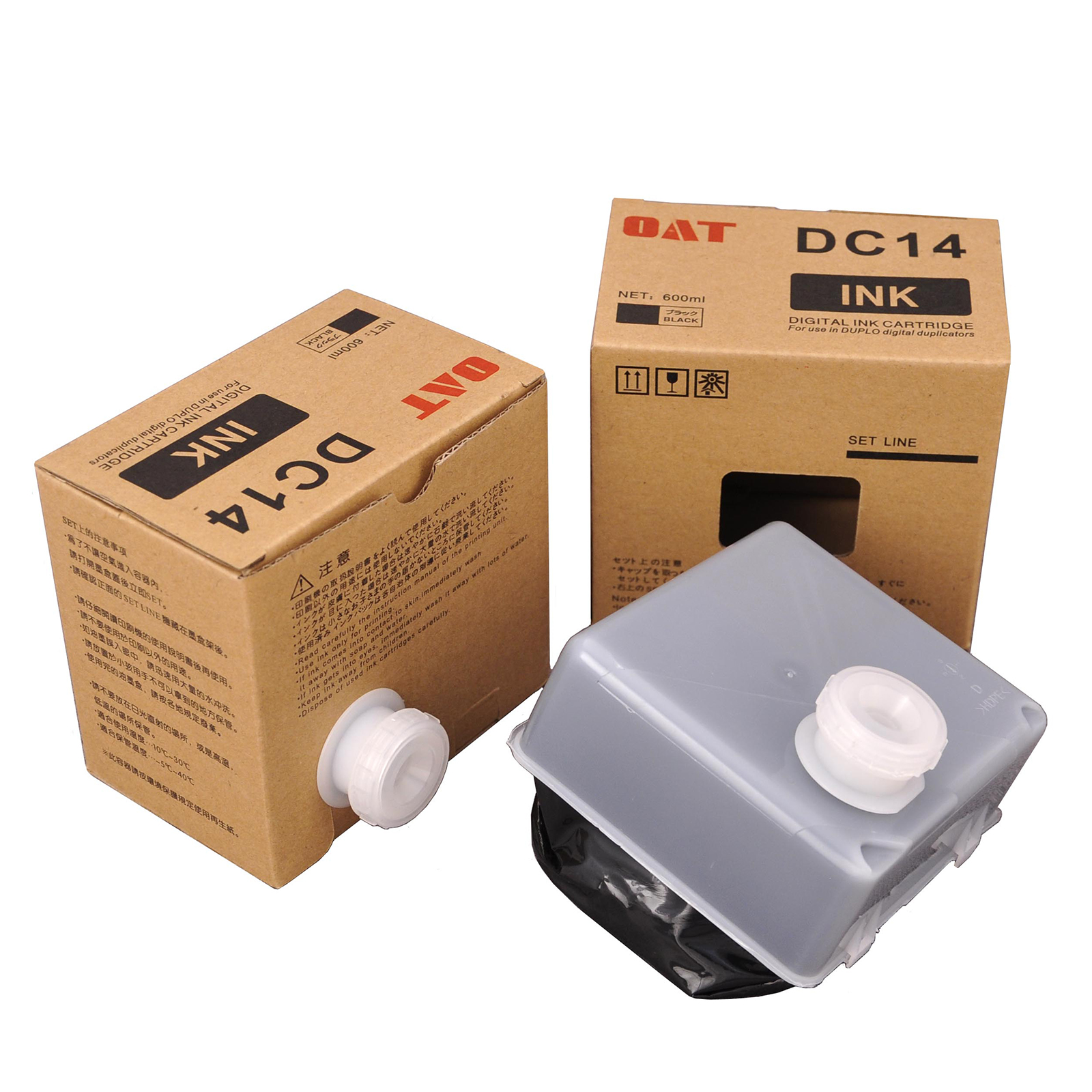 

Чернила OAT DP-C100/105 (DC-14), 600 мл, черный, совместимые для Duplo DP-C 100/110/120 DP-M 300/310/400/410/420 (6224), DP-C100/105 (DC-14)