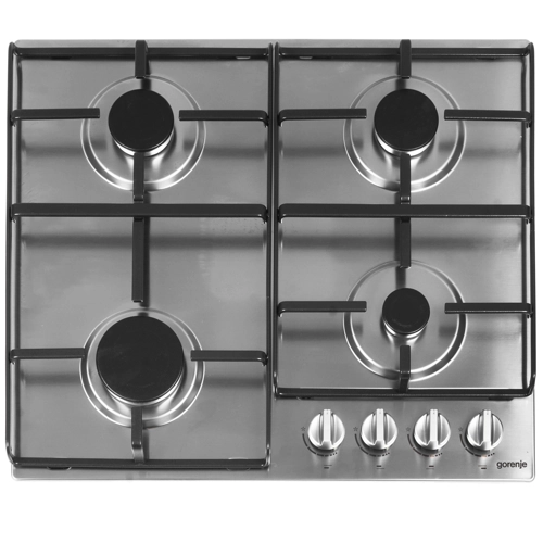 

Газовая варочная панель GORENJE G640EX, 4 конфорки, серебристая (G640EX), G640EX