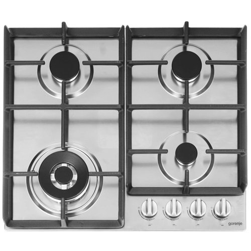 

Газовая варочная панель GORENJE GW641EX 4 конфорки, серебристая (GW641EX), GW641EX
