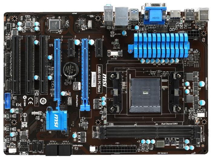 Материнская плата MSI A88X-G41 PC Mate, SocketFM2+, AMD A88X, ATX