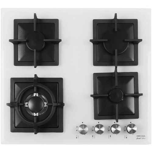

Газовая варочная панель Krona CALORE 60 WH, 4 конфорки, белый (00026317), 60 WH