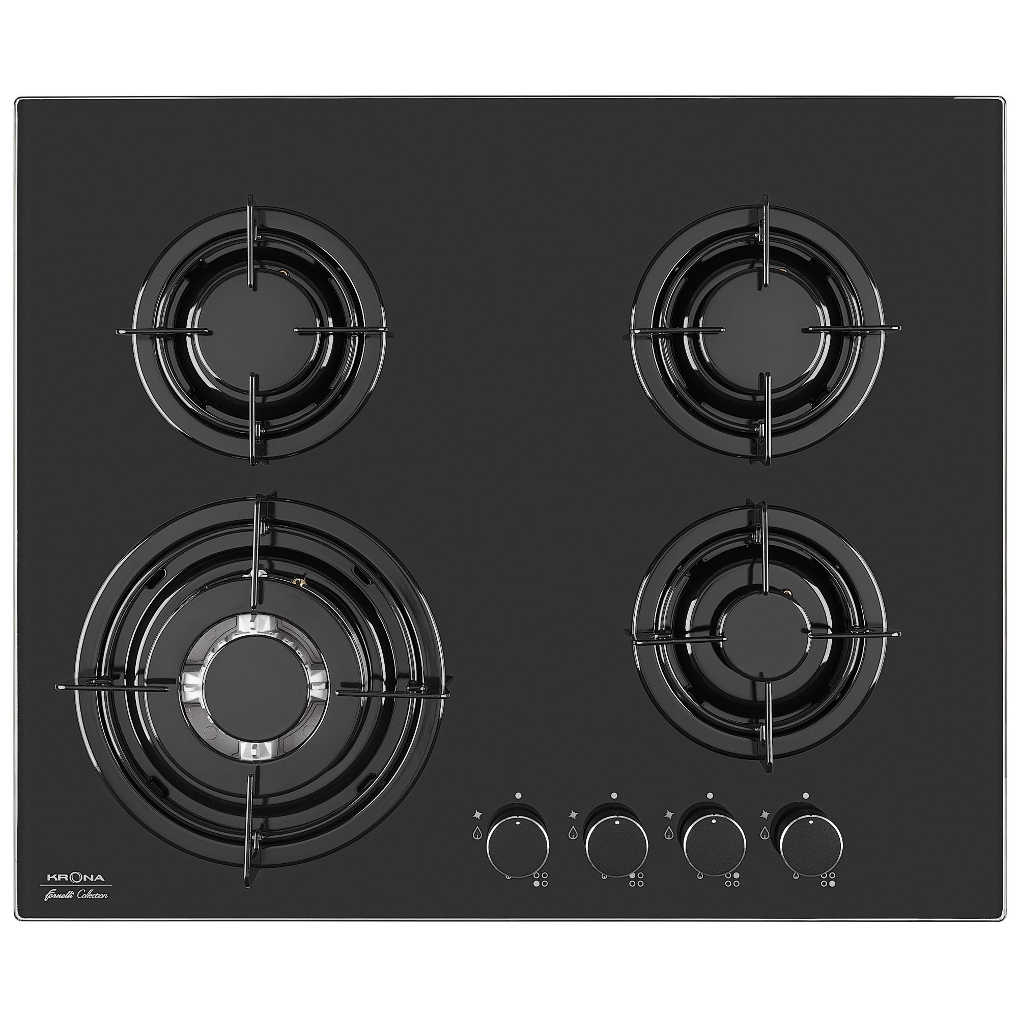 

Газовая варочная панель Krona CORTESIA 60 BL, 4 конфорки, черный (КА-00001521), Черная, 60 BL