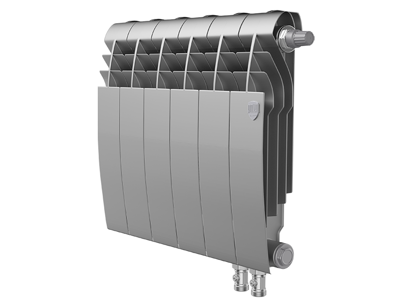 Радиатор биметаллический Royal Thermo Biliner VD 6-секций, 350мм, серебристый