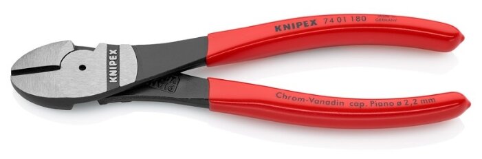 

Бокорезы силовые 180мм, CrV, рукоятки пластиковые, KNIPEX KN-7401180, KN-7401180