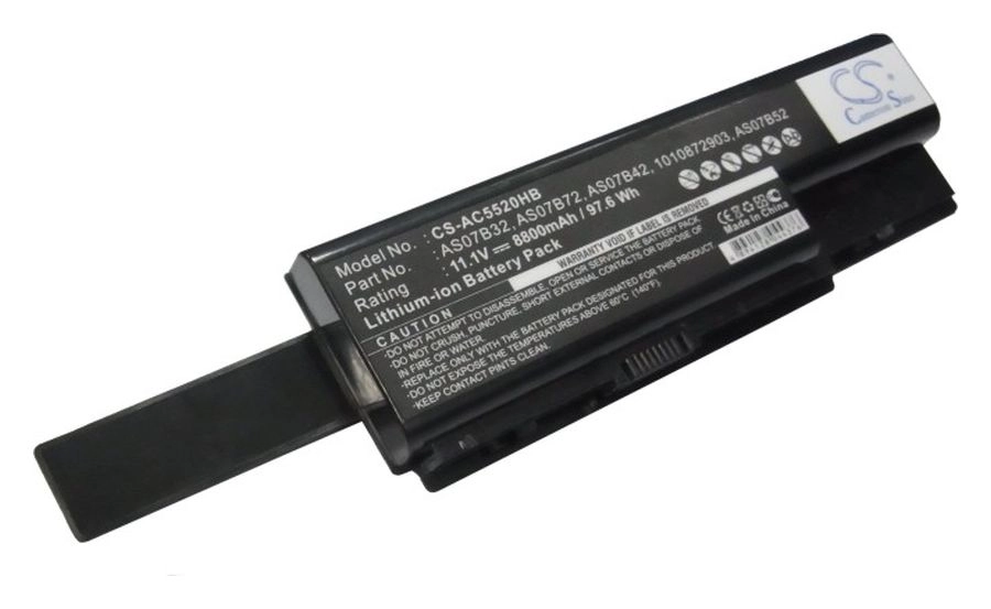 

Аккумуляторная батарея CameronSino CS-AC5520HB для Acer Aspire 5520, 5720, 7520 series, 11.1V, 8800mAh, черный, CS-AC5520HB