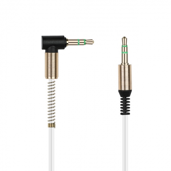 

Кабель Jack 3.5mm(M)-Jack 3.5mm(M) угловой/прямой, 1м, белый Smartbuy (А-35-35-fold white), -