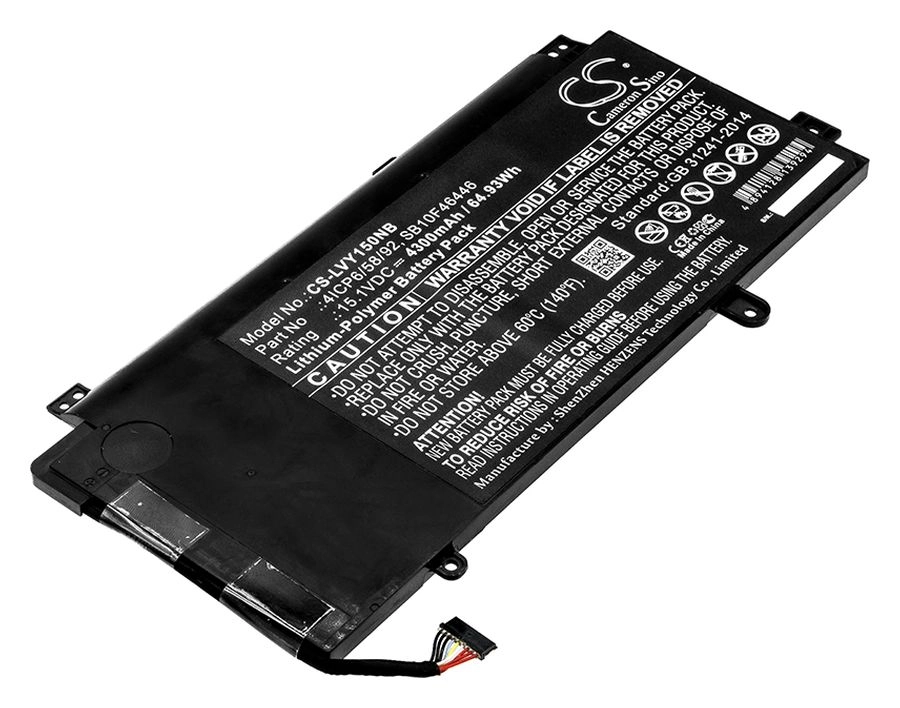 

Аккумуляторная батарея CameronSino CS-LVY150NB для Lenovo ThinkPad Yoga 15 Series, 15.1V, 4360mAh, черный, CS-LVY150NB