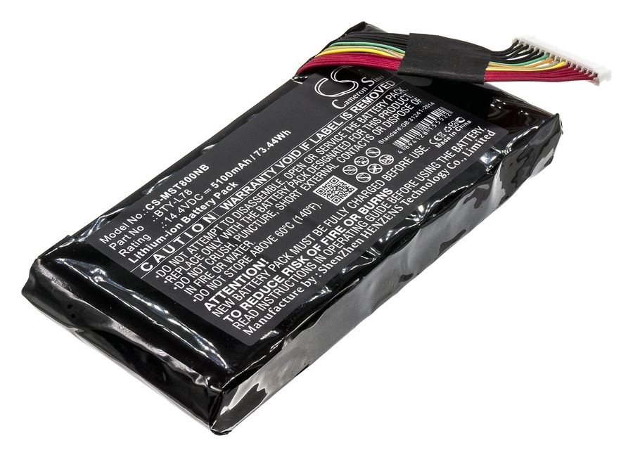 

Аккумуляторная батарея CameronSino CS-MST800NB для MSI GT62VR, GT73VR, GT80, 14.4V, 5100mAh, черный, CS-MST800NB