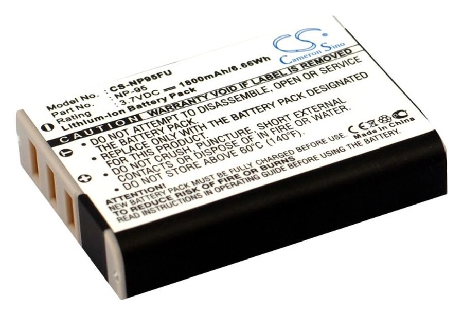 

Аккумулятор CameronSino CS-NP95FU/NP-95, DB-90, 1800mAh, 3.7V для FujiFilm FinePix F30/F31/Real 3D W1/X100/X100s, CS-NP95FU