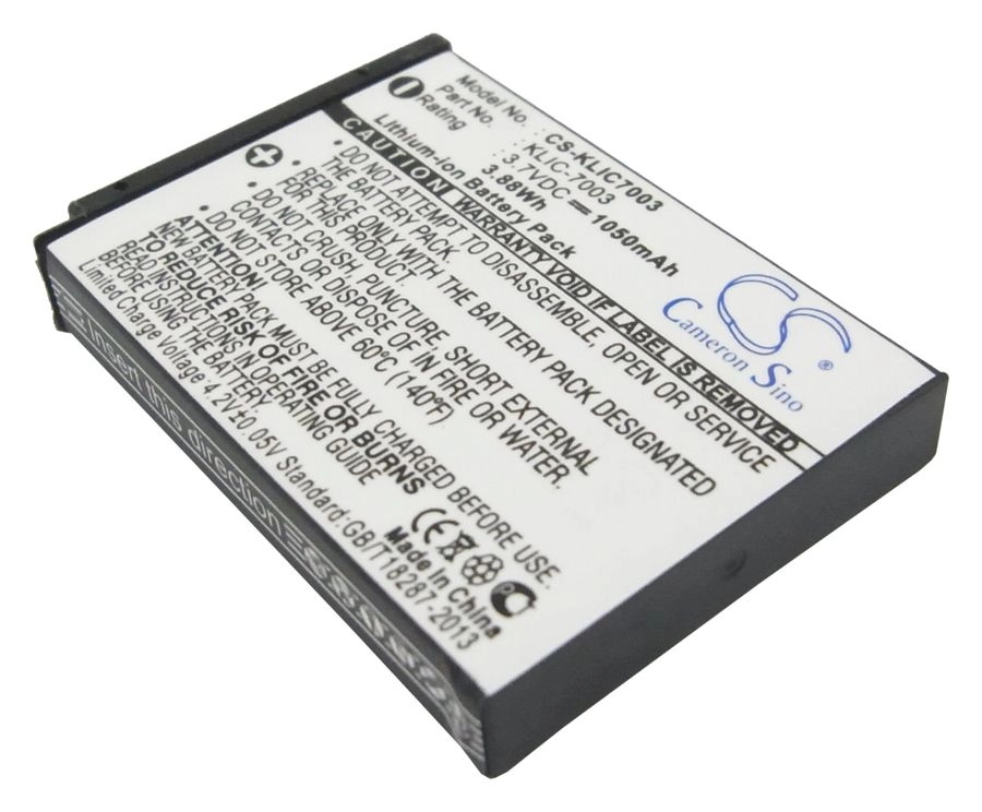 

Аккумулятор CameronSino CS-KLIC7003/KLIC-7003, 1050mAh, 3.7V для EasyShare M380/M381/M420/MD81, CS-KLIC7003