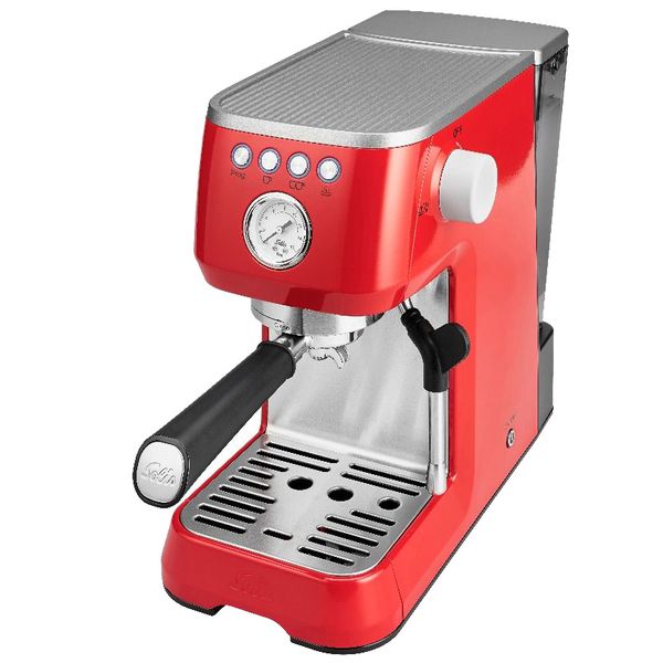 

Кофеварка рожковая Solis 1170, 1.7 кВт, кофе молотый, 1.7 л, ручной капучинатор, красный, 1170
