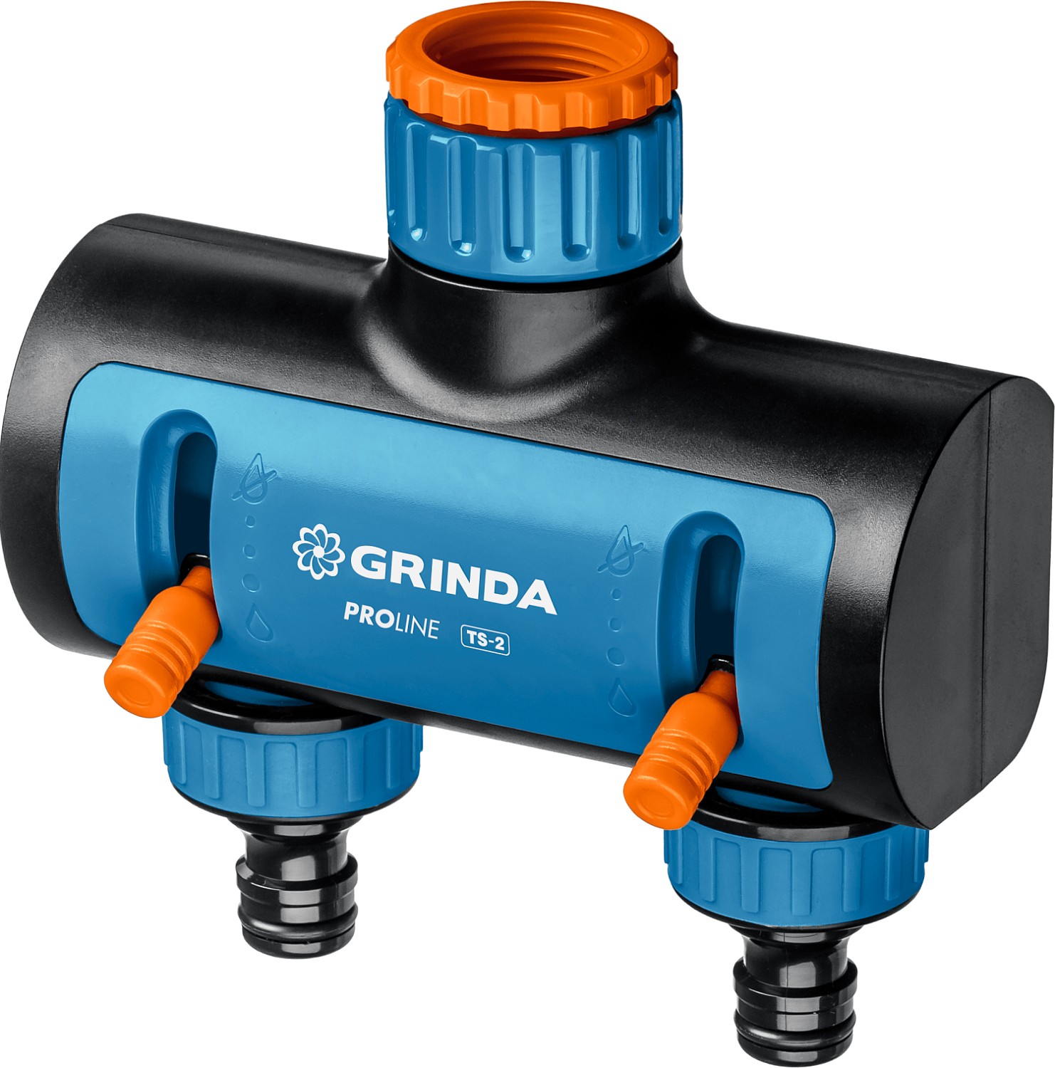 Распределитель воды двухканальный GRINDA TS-2, 3/4" (19 мм) - 1" (25 мм)