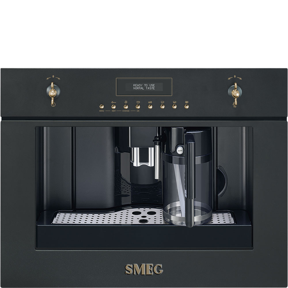 

Кофемашина автоматическая SMEG Coloniale CMS8451A, зерновой, 1.8л, ручной капучинатор, черный, 1350Вт, CMS8451A