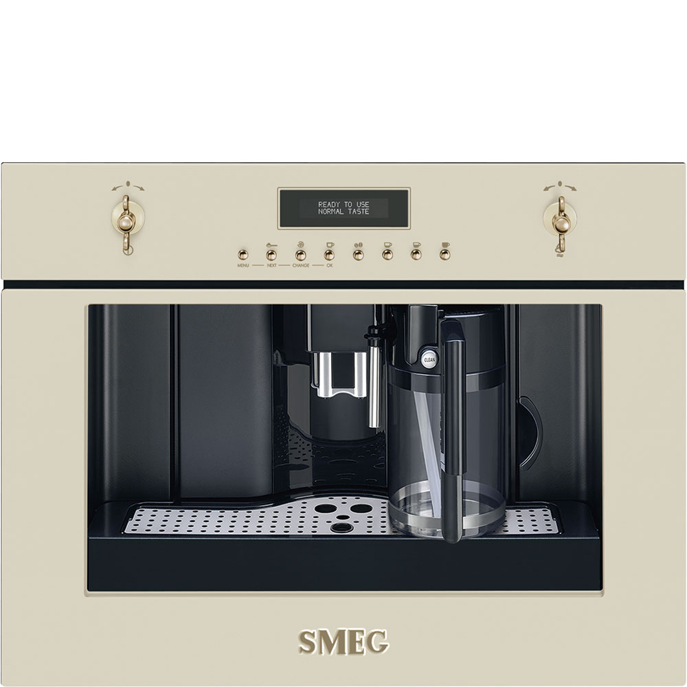Кофемашина автоматическая SMEG Coloniale CMS8451P, зерновой, 1.8л, ручной капучинатор, бежевый, 1350Вт