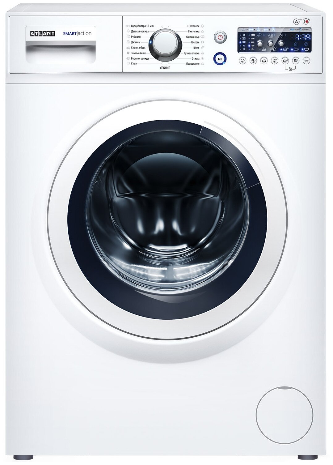 

Стиральная машина ATLANT SMART/ACTION 60С1010, 6кг, 1000 об/мин, белый (60С1010), 60С1010