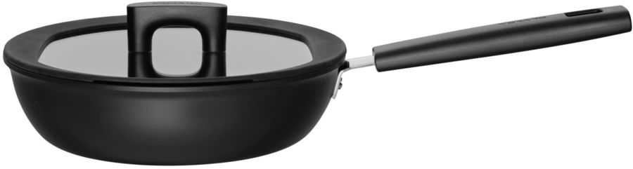 

Сотейник Fiskars Hard Face 24см, алюминий, антипригарное покрытие, черный с крышкой (1052230), 0